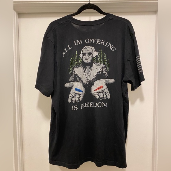 Nine Line Apparel Men’s T Shirt 2XL All I’m Offering is Freedom Black Patriotic - Picture 2 of 6